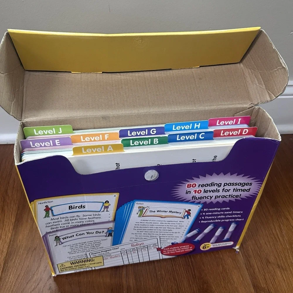 Lakeshore Building Fluency Card Bank Reading Grades 1-3 Tutor Homeschool Teach